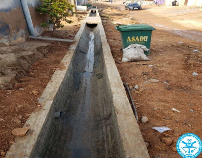 Construction of 0.60m 'U' Drain along Nii Owuley Lartey Street