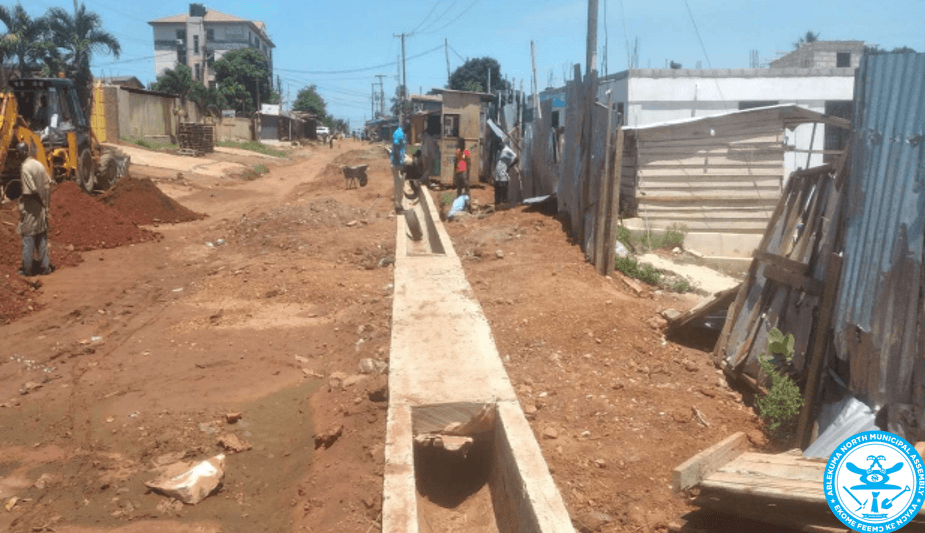 Construction of 0.6m U-Drain along Atiwiredu Street