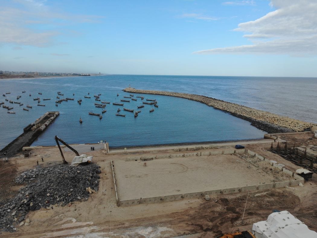 Construction of Jamestown Fishing Port