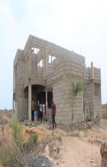 Construction of DCE's bungalow at Sege staff village