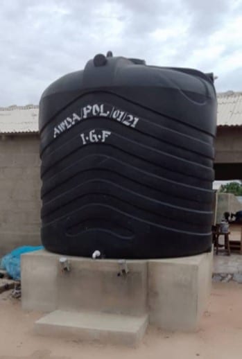 Extension of Water to Sege Slaughter House and Installation of 10000 Litres Polytank for Nearby Community Use