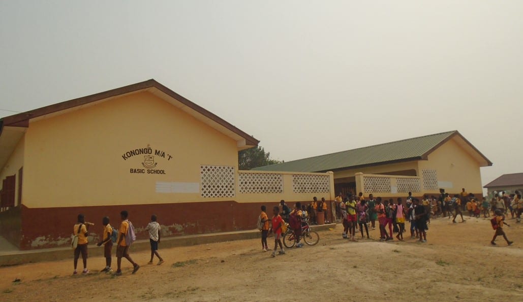 1No. 3-Unit Classroom Block with Library, Store and Office at Abosomtweaga