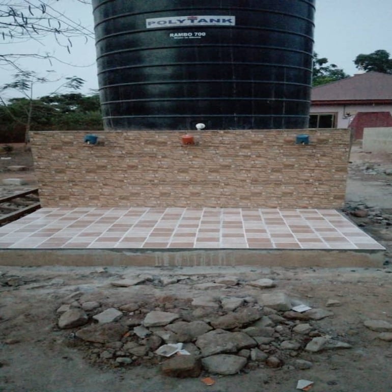 Drilling and Mechanization of Borehole with Platform for Overhead tank at Gyasikrom