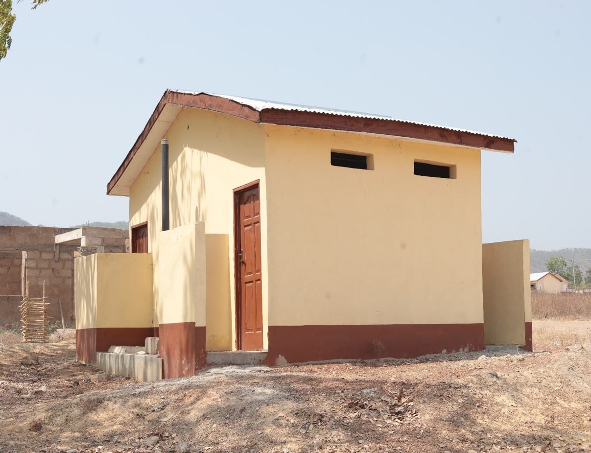 6-Seater Aqua Privy Toilet for African Faith Schools at Ahenkro