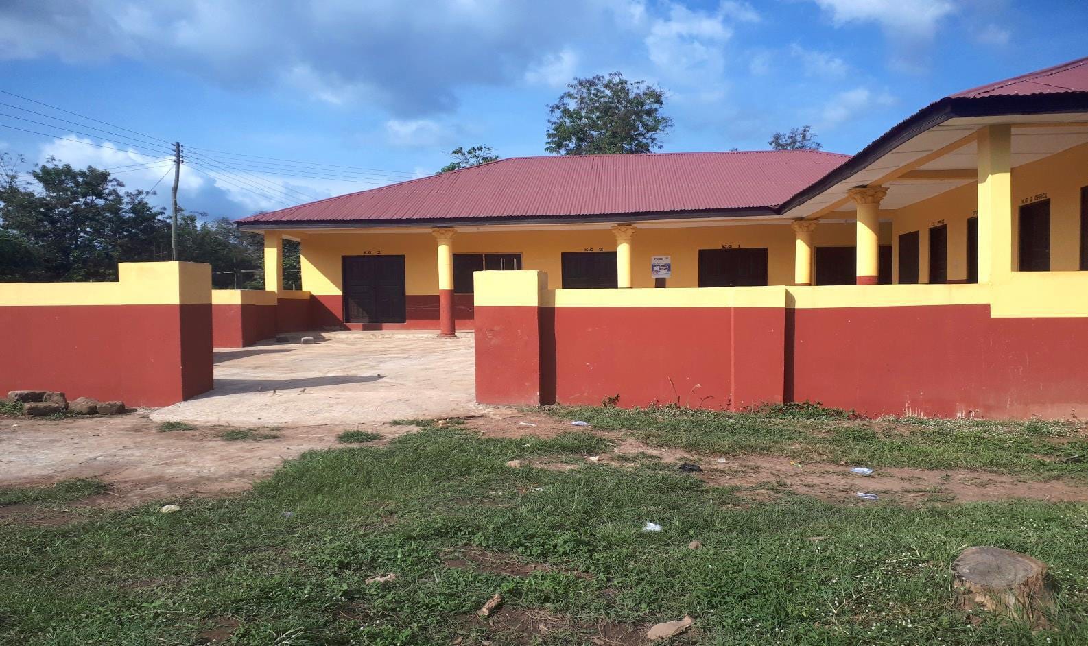 Construction of 1No. 2-unit KG classroom block at Berekum Presby 'A' Basic school.