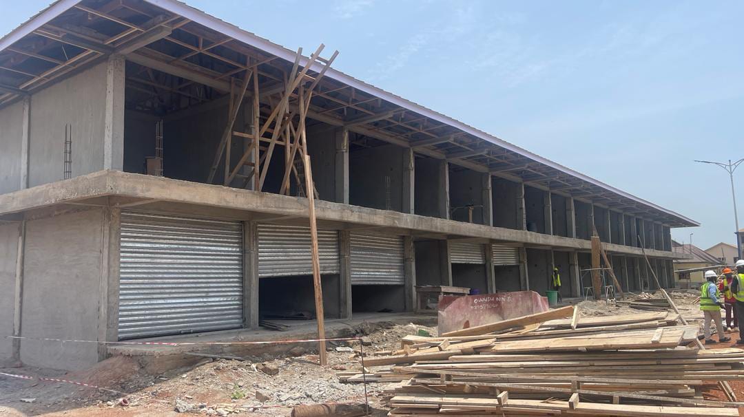 2-Storey, 56No. Lockable stores at Berekum Thursday Market