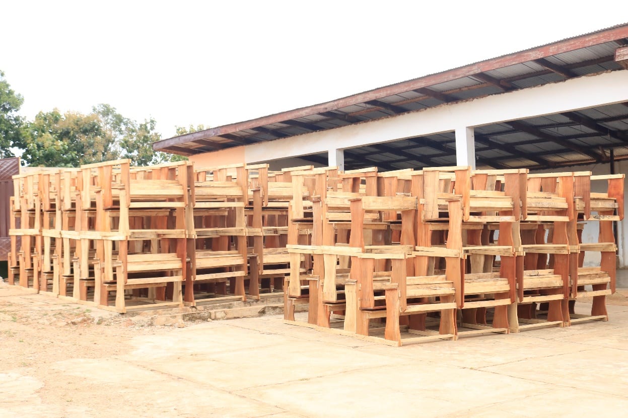 Distribution of 450No. Dual Desks, Office Tables and Chairs to Schools in Berekum West District