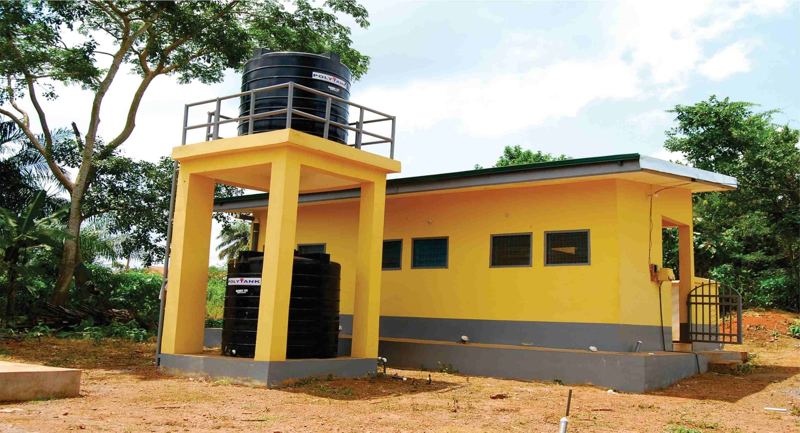 6-Seater Toilet Block, Borehole, Tank Support at Bia SHS