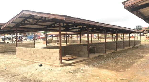 Renovation of market sheds, repainting of existing market shops and general lighting at Nkwantanum Market
