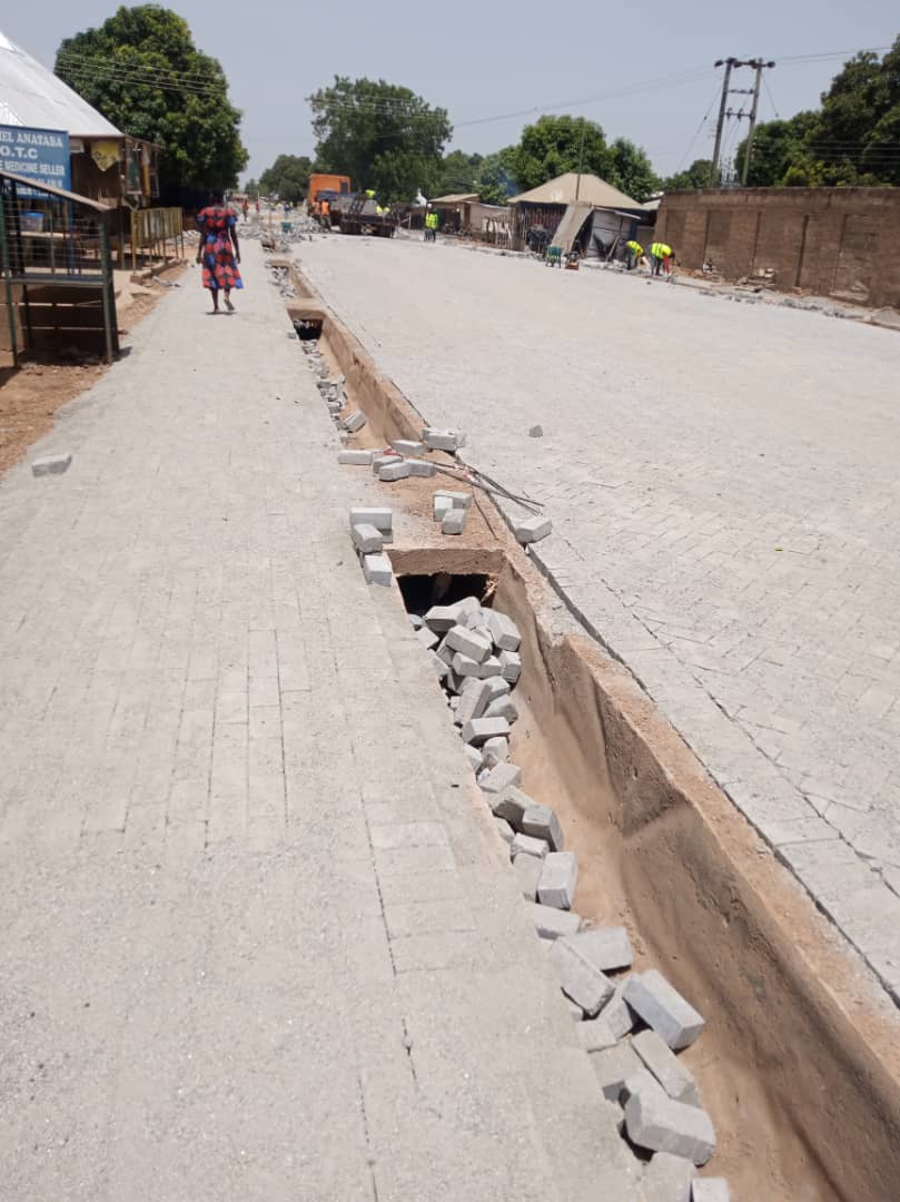 Construction of Daffiama town roads