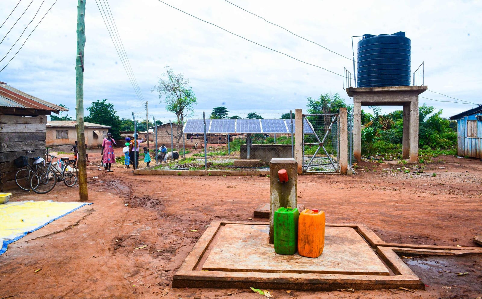 Drilling and Mechanisation of 1No.  Borehole  with Overhead Tank Powered by Solar at Franti