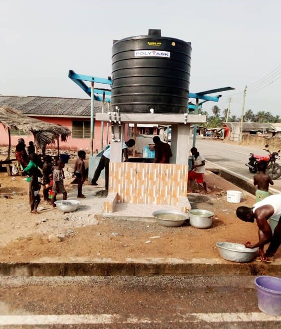 Construction of Mechanised Solar Borehole, with Poly Tank
