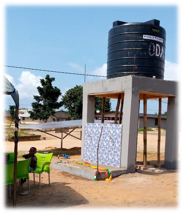 Construction of Mechanised Borehole, with Poly Tank