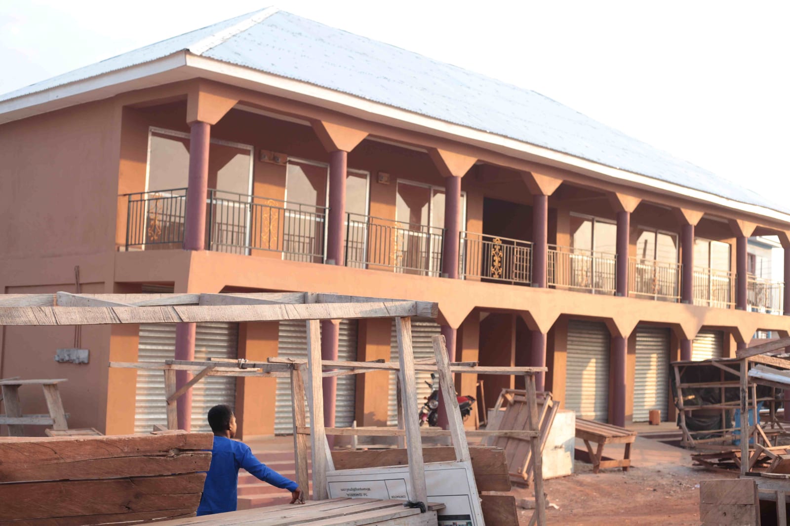 Construction of 1 No. 2 Storey 24-unit Market Stores at Drobo Main Market
