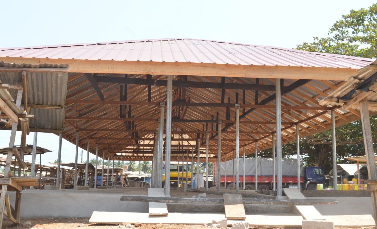 Construction of Market sheds at Jaway WHARF