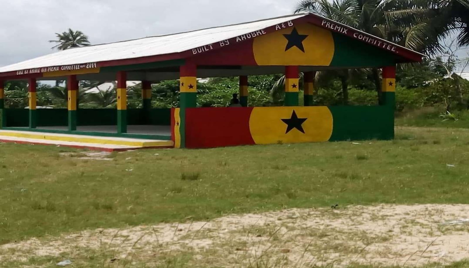 Construction of community shed at Ahobre