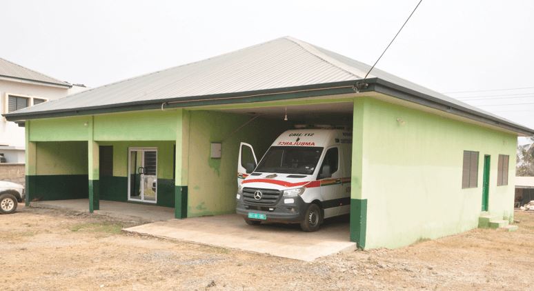 Construction of Ambulance service office at Kpando Tsakpe New Town