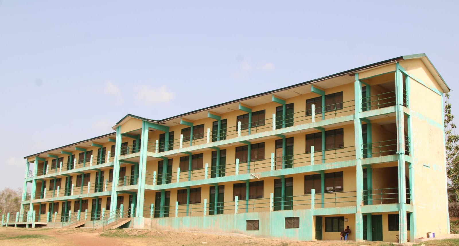 3 Storey Dormitory with 18 Seater W/C Toilet and Bath at Nkwatia Presby SHS