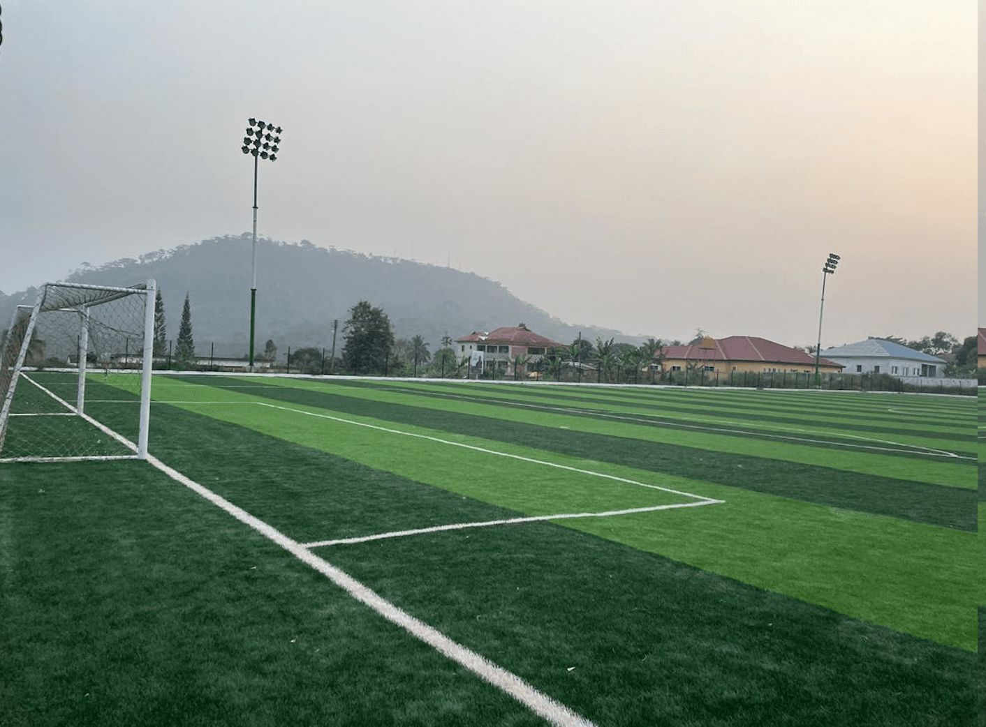 Construction of Astroturf Pitch at Obomeng Kwahu