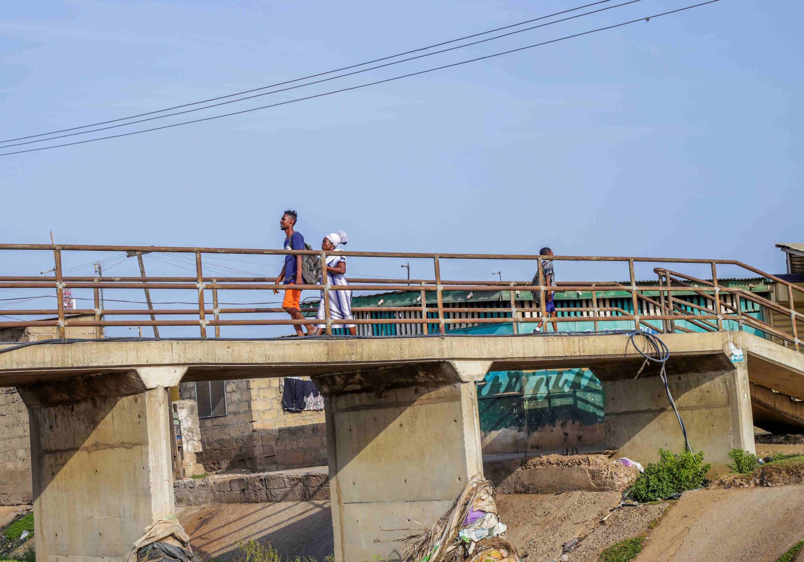 Construction of London Bridge at Teshie Maamli
