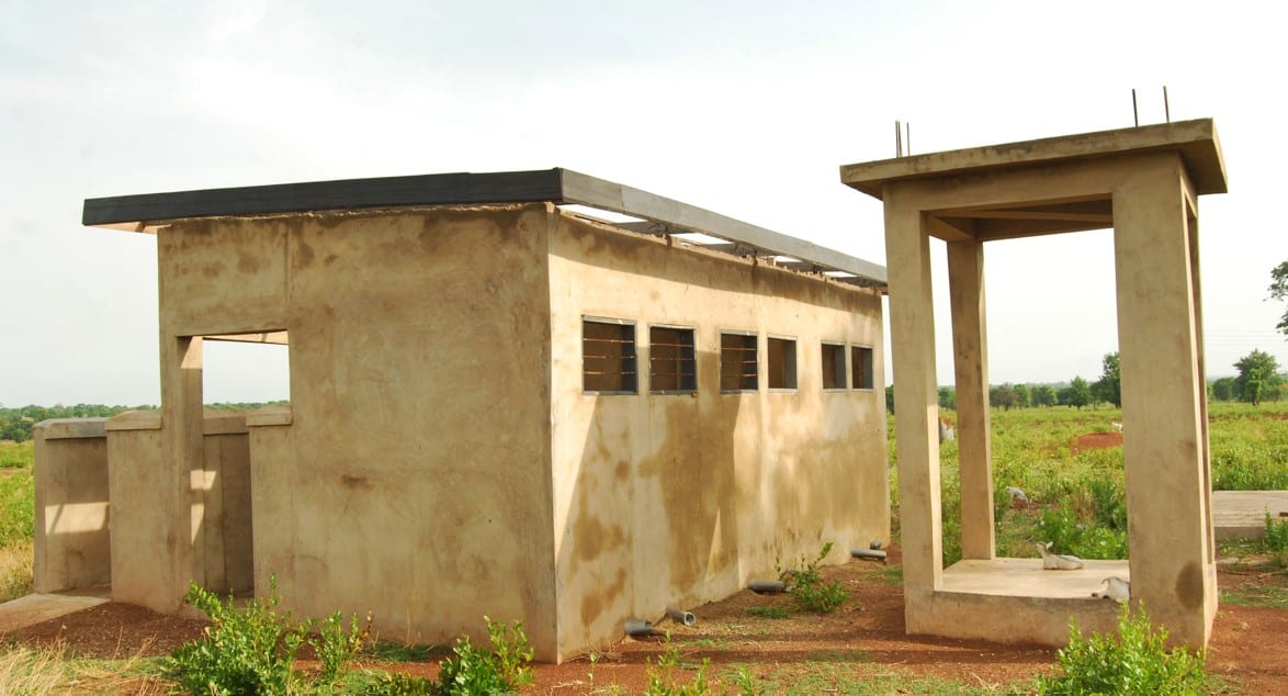 Construction of Modern toilet facility at Sanvuli for students