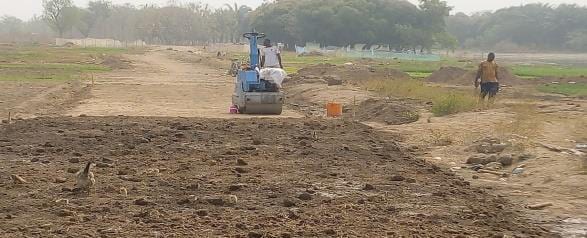 Construction of parallel drain at Wulensi Small Earth dam