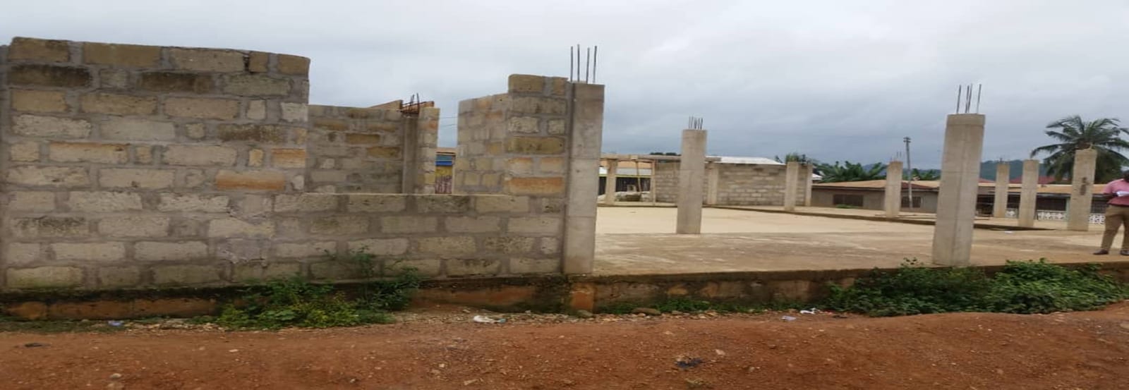 Construction of Community Center With Rooms at Akaporiso