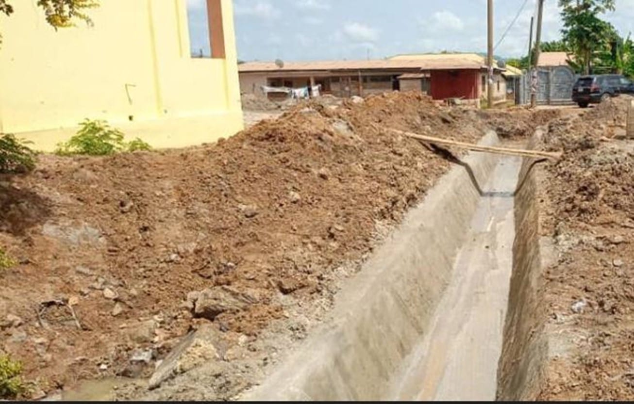 Construction of 50M Length of Trapezoidal Drain