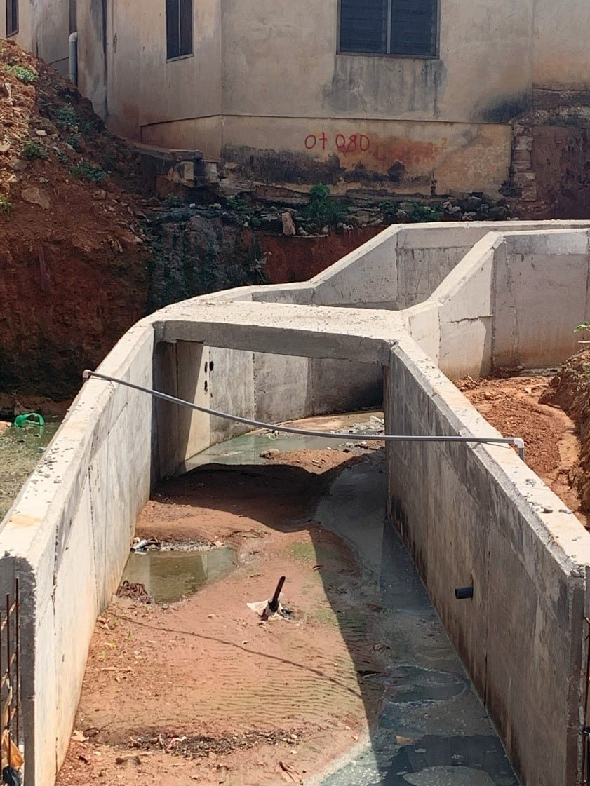 Construction of 2.0m X 1.5m, 190m length Storm Drain at Ahenbronum