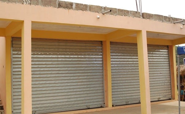 Construction of a single storey 5-unit market stores at Gbi-Peki
