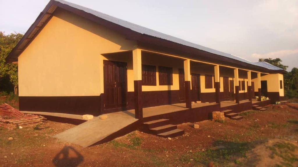 3 unit Classroom Block with Office, Store and Staff common room at Abirika