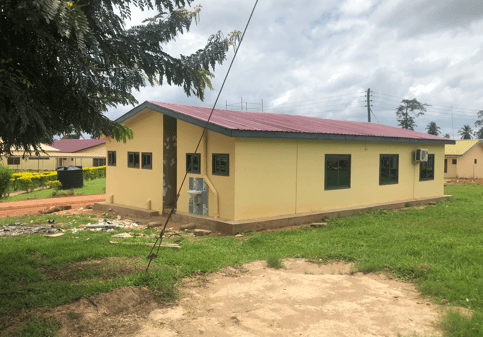 Conversion and completion of canteen to isolation center at Asamankese Government Hospital